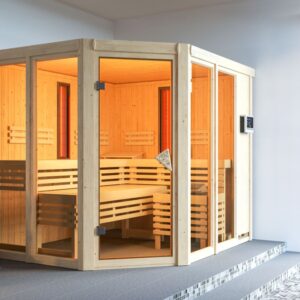 Systeemsauna Karibu Ava Dakkraagmodel - 245 X 210 X 202CM