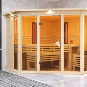 Systeemsauna Karibu Asta Dakkraagmodel - 245 X 245 X 202CM BioS