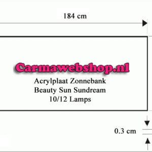 Acrylplaat bank - Beauty Sun Sundream B7812 - 184 X 76,3 X 0,3 CM