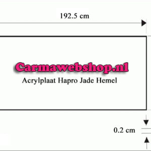 Acrylplaat hemel - Hapro Jade - 192,5 X 85,4 X 0,2 CM
