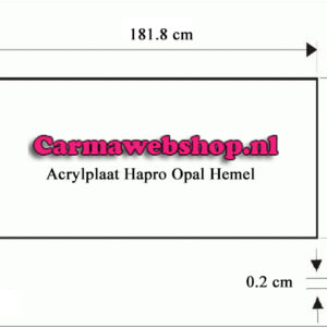 Acrylplaat hemel - Hapro Opal - 181,8 X 65,4 X 0,2 CM