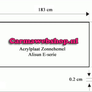 Acrylplaat hemel - Alisun E Serie - 183 X 77 X 0,2 CM