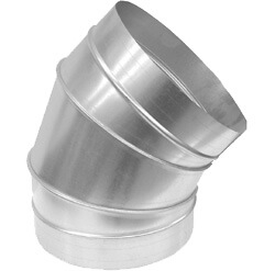 Spiraliet segment bocht 45º 30 CM