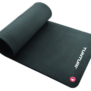 Tunturi Pro Fitnessmat - Yogamat - Gymnastiekmat - Oefenmat - 140x60x1,5cm - Zwart - Incl. gratis fitness app