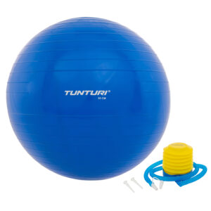 Tunturi  Fitnessbal - Gymball - Swiss ball - 55 cm - Incl. pomp - Blauw - Incl. gratis fitness app