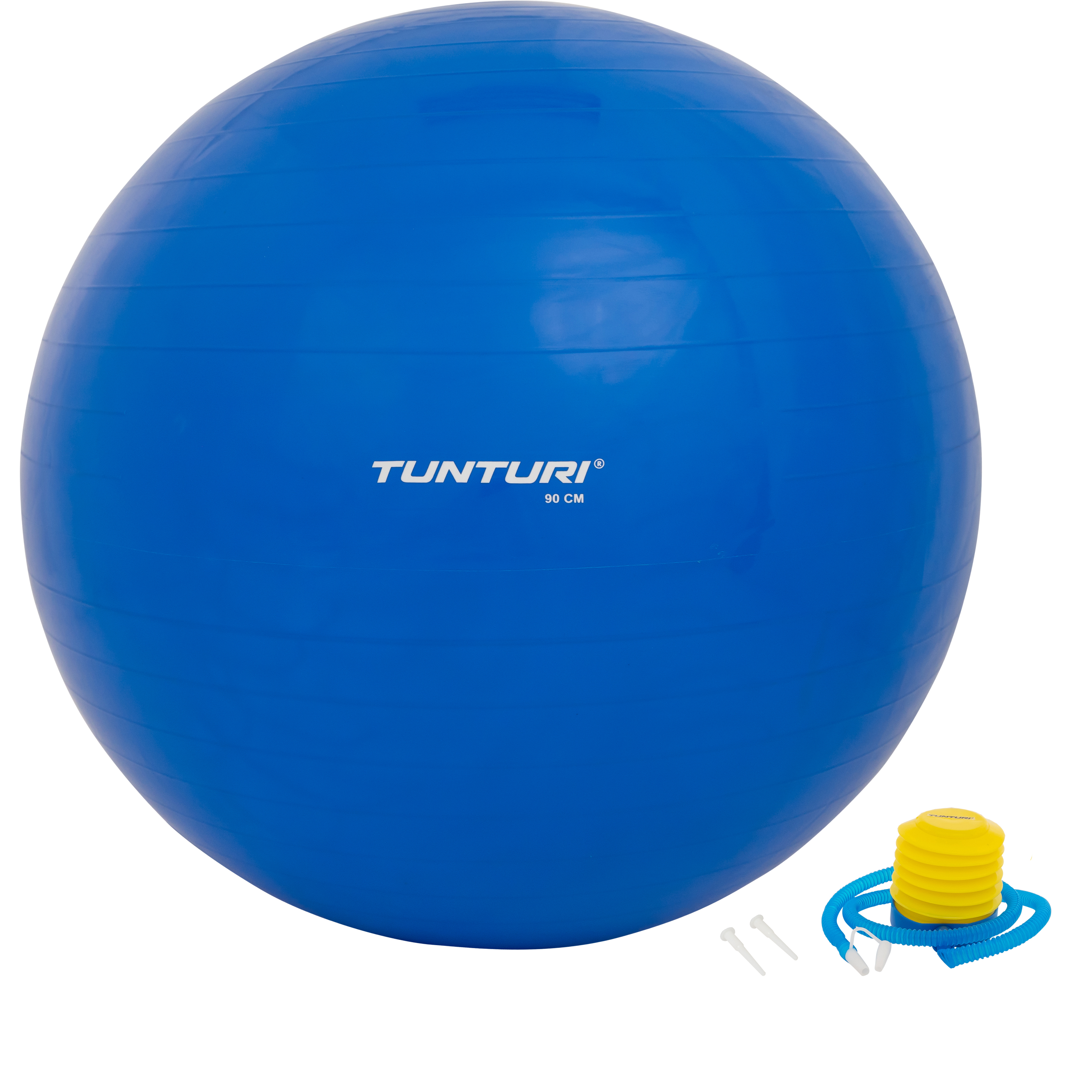Tunturi  Fitnessbal - Gymball - Swiss ball -  90 cm - Incl. pomp - Blauw - incl. gratis fitness app