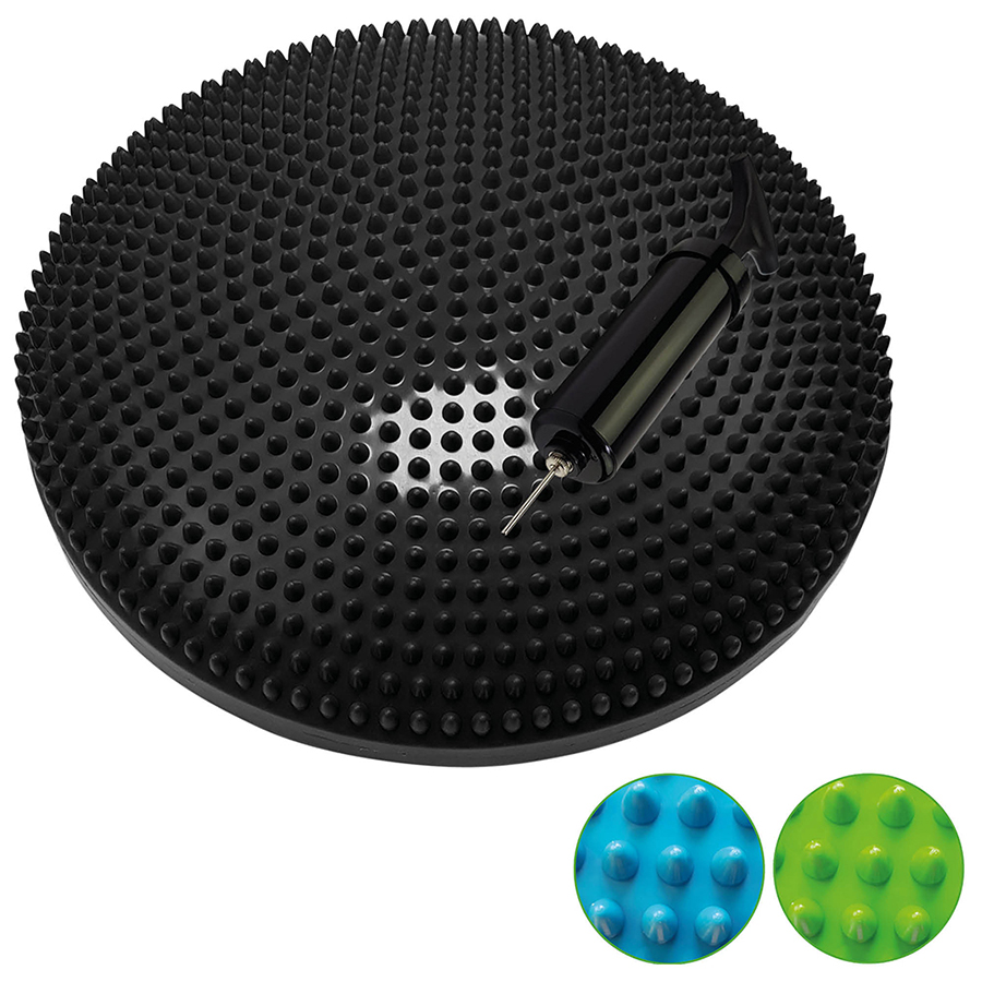 Tunturi Air Stepper Pad - Balanskussen - Wiebelkussen - Zwart - 33cm - Incl. gratis fitness app