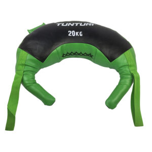 Tunturi Bulgarian bag gewicht 20kg - Fitness sandbag voor krachttraining - Powerbag Groen - incl. gratis fitness app