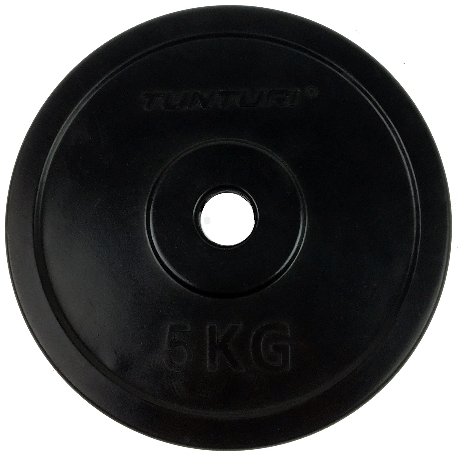 Tunturi Halterschijf - Halter gewichten - 1x 5 kg - 30mm - Rubber - incl. gratis fitness app