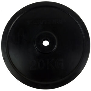 Tunturi Halterschijf - Halter gewichten - 1x 20kg - 30mm - Rubber - incl. gratis fitness app