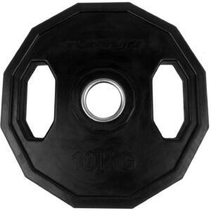 Tunturi Olympische Halterschijf - Halter gewichten - 1x 10 kg - 50mm - Rubber - incl. gratis fitness app