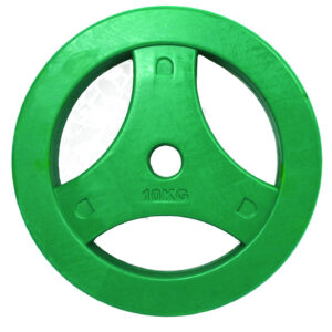 Tunturi Aerobic Halterschijf - Halter gewichten - 1x 10 kg - 30mm - Groen - incl. gratis fitness app