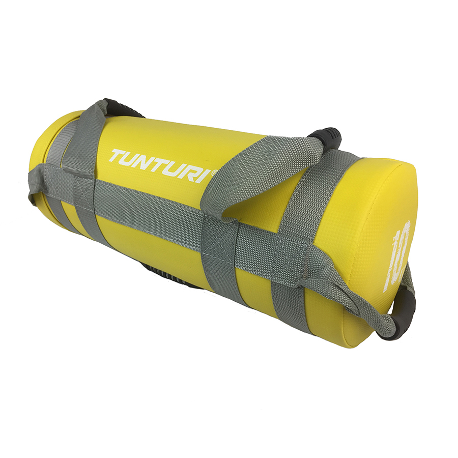 Tunturi Sandbag - Strength bag - Fitness Bag -  Gewicht 10kg - Geel - incl. gratis fitness app