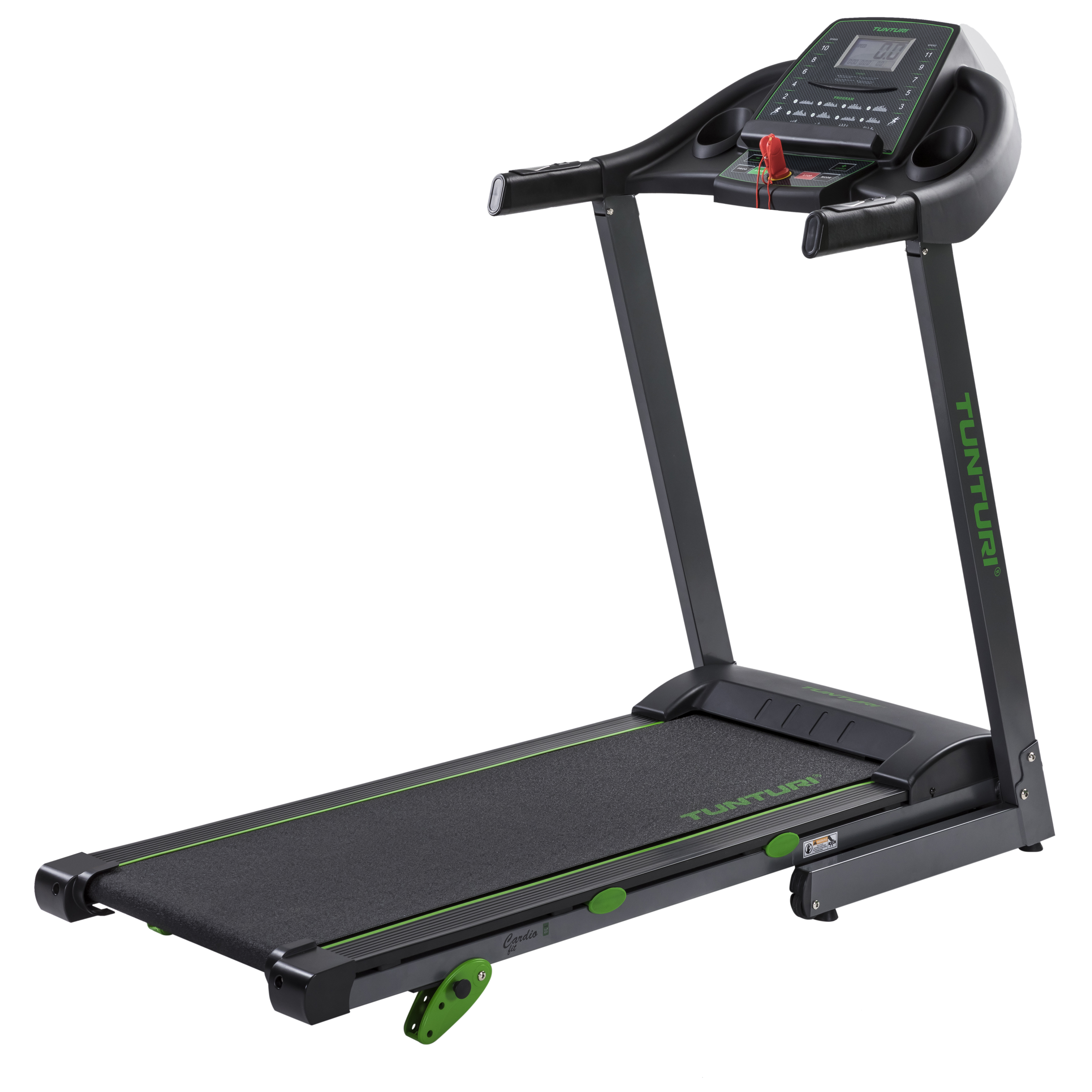 Tunturi Cardio Fit T30 Loopband inklapbaar - Hardloopband met 12 traingsprogramma’s - Duidelijke monitor - 0,8 - 12,0 km/u