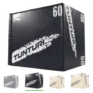 Tunturi Plyo Box voor krachttraining - Houten fitness kist met soft cover gemaakt van EVA materiaal - Jump box 50/60/75cm - incl