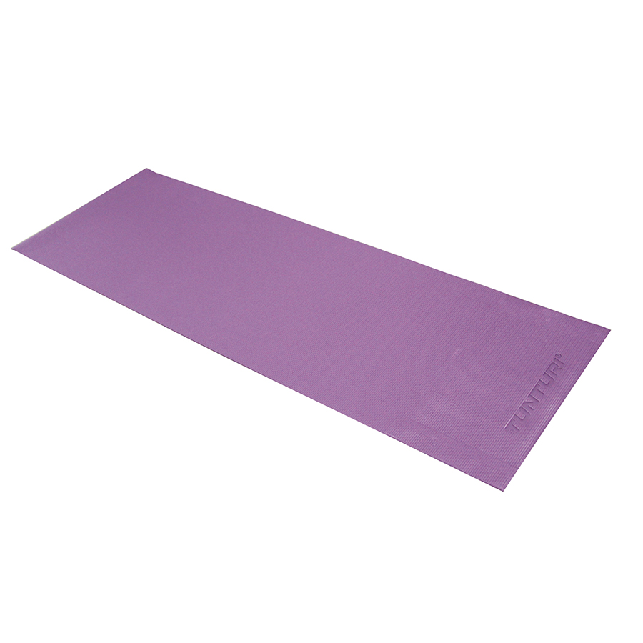 Tunturi PVC Yogamat - Fitnessmat 4mm dik - Paars - incl. gratis fitness app