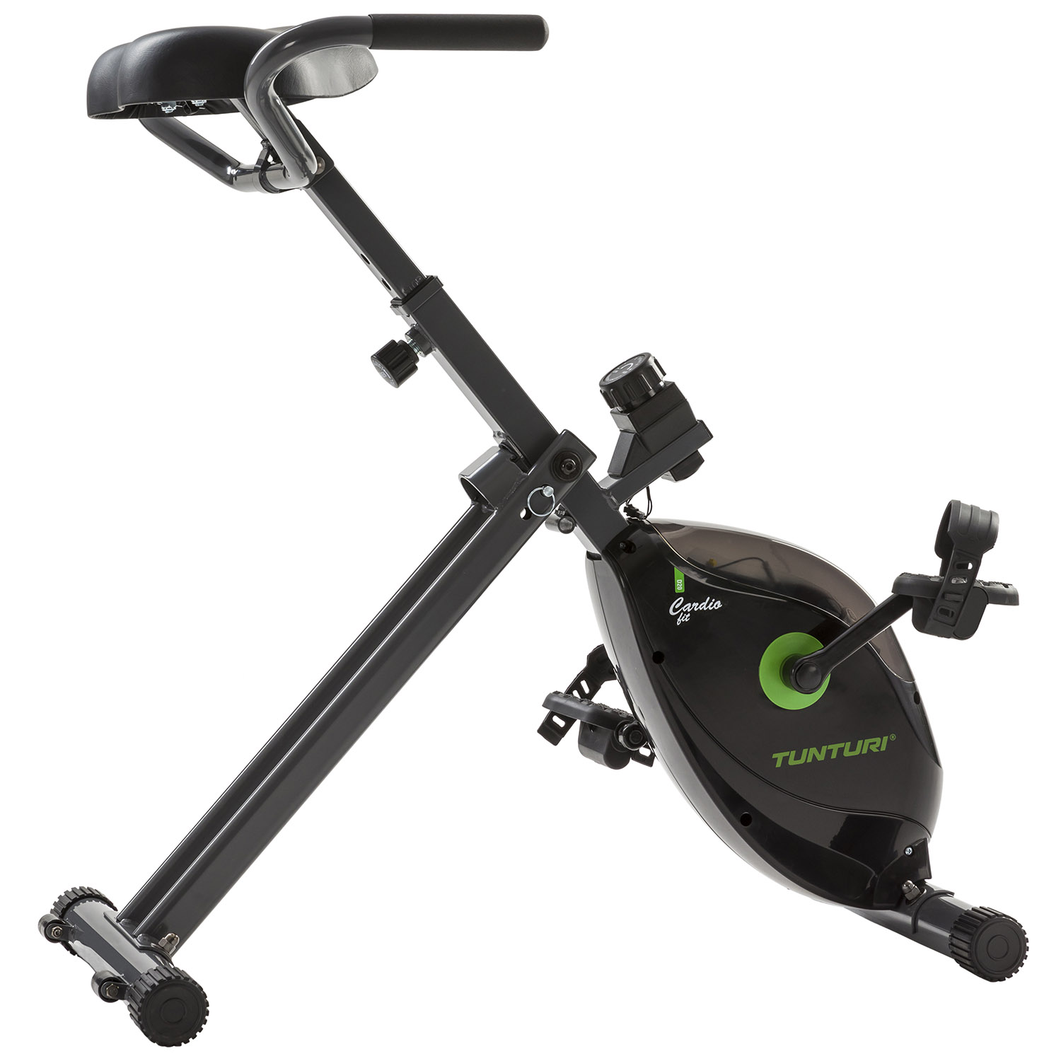 Tunturi Cardio Fit D20 Hometrainer opvouwbaar - Bureaufiets voor op kantoor - Fitness fiets met 8 weerstandsniveaus