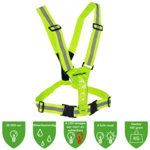 Tunturi X-shape Hardloop verlichting gordel - Running verlichting - Led