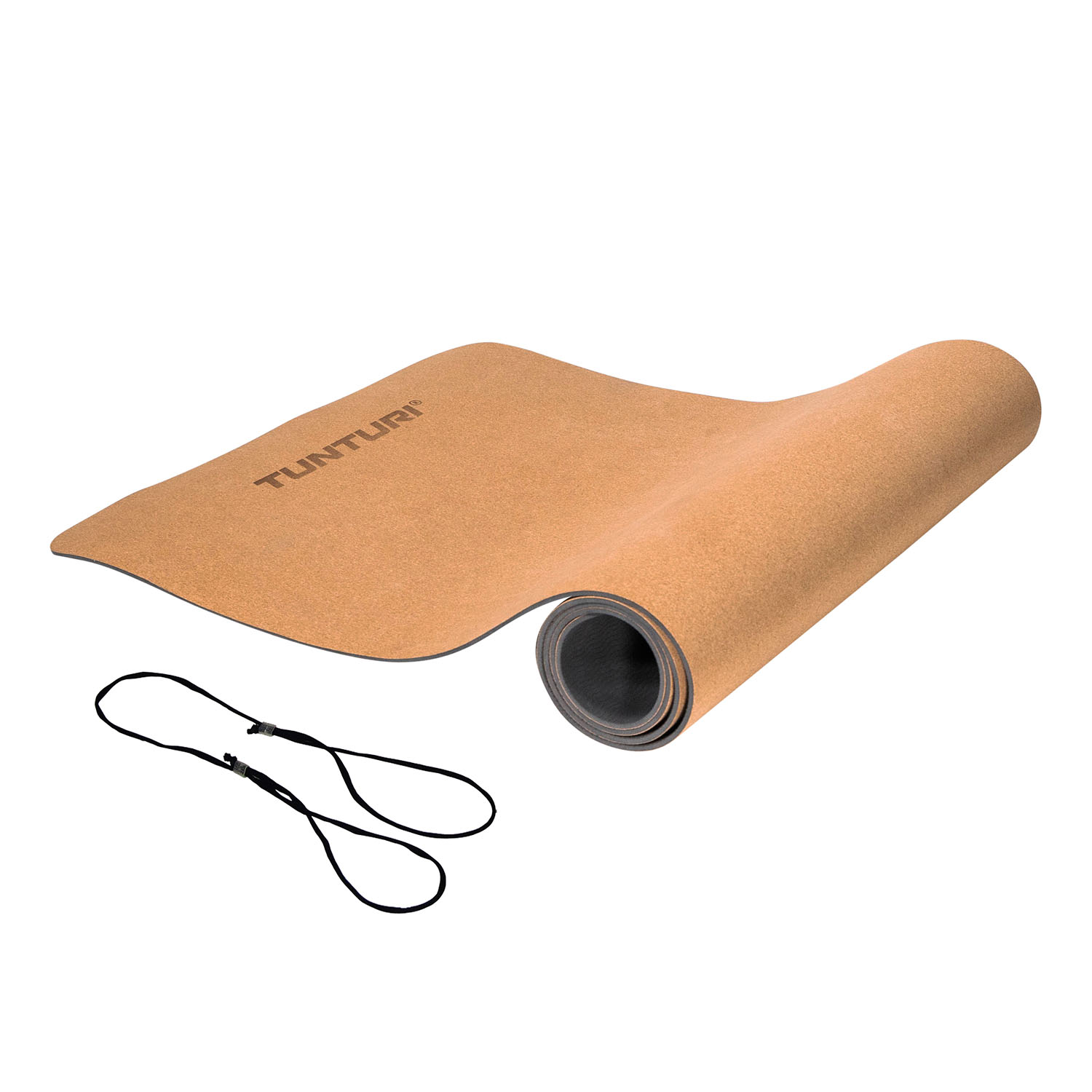 Tunturi Yoga Mat - Yoga Mat Kurk - TPE - 183cm - Anti-Slip - incl. gratis fitness app