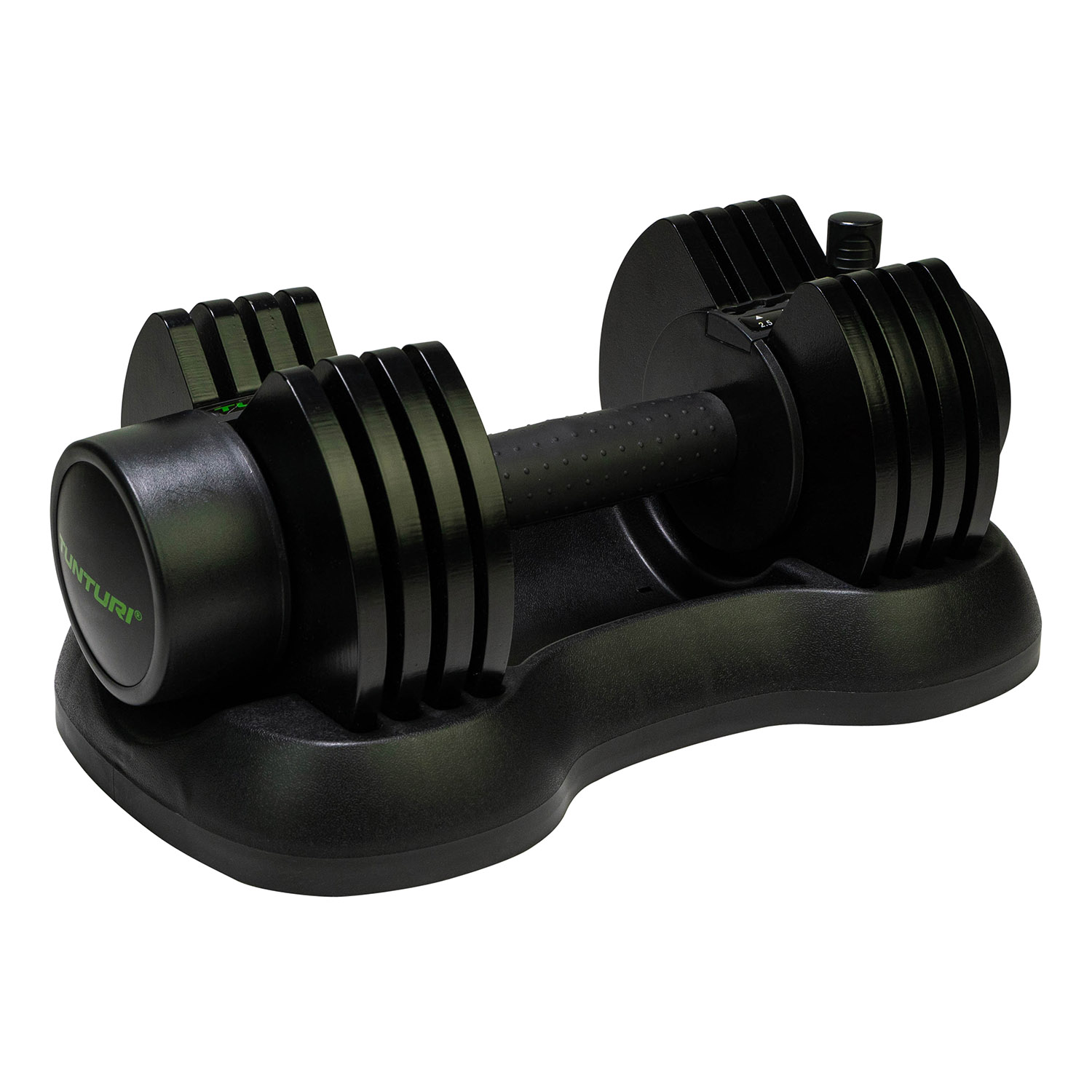 Tunturi Selector Dumbbell - Halterset - Dumbbell Set - Verstelbare Dumbbell - 12,5kg - Incl. gratis fitness app
