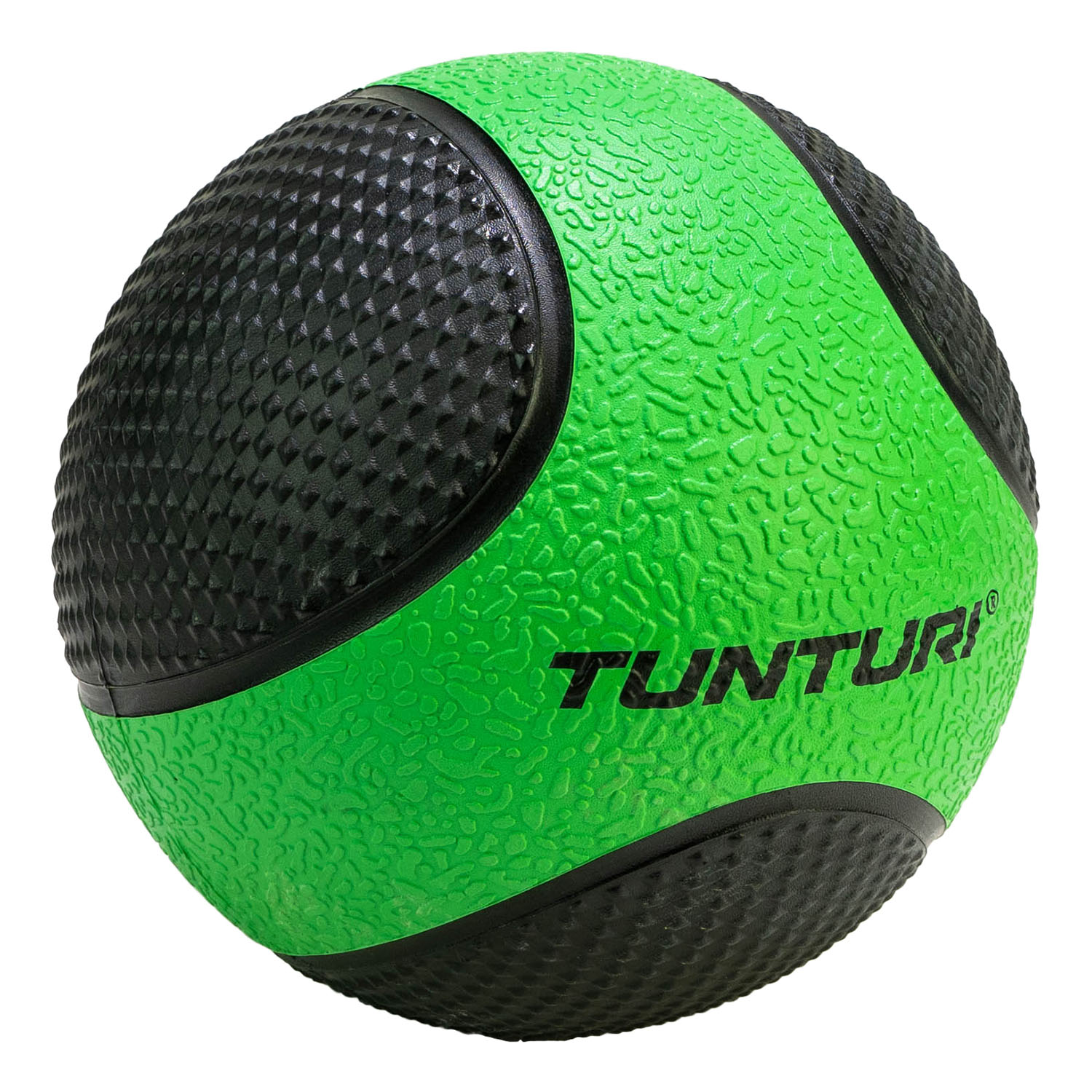 Tunturi Medicine Ball - Medicijnbal - 2kg - Geel/Zwart - Rubber - incl. gratis fitness app