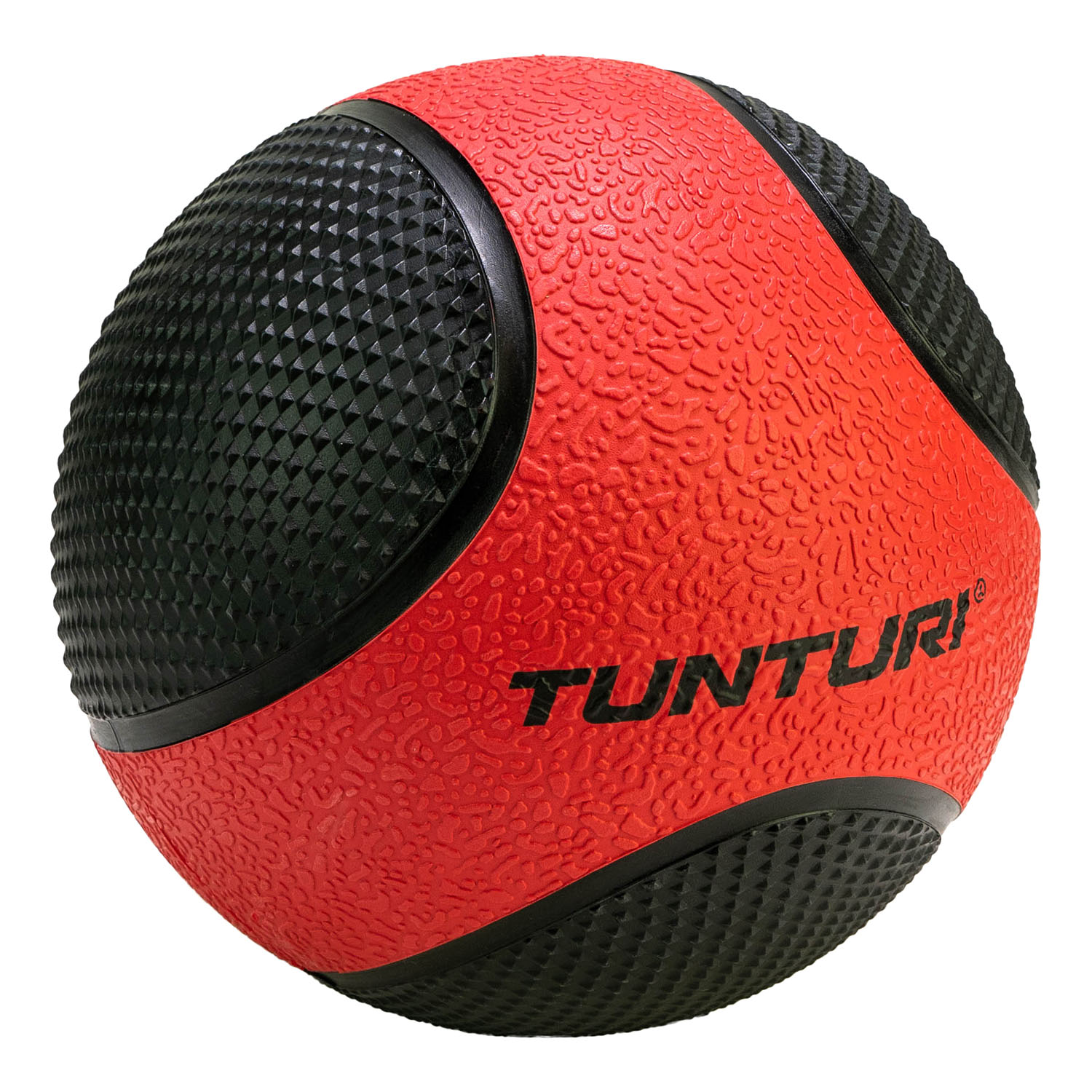 Tunturi Medicijnbal - Medicine Ball - Wall Ball - 3kg - Rood/Zwart - Rubber - incl. gratis fitness app