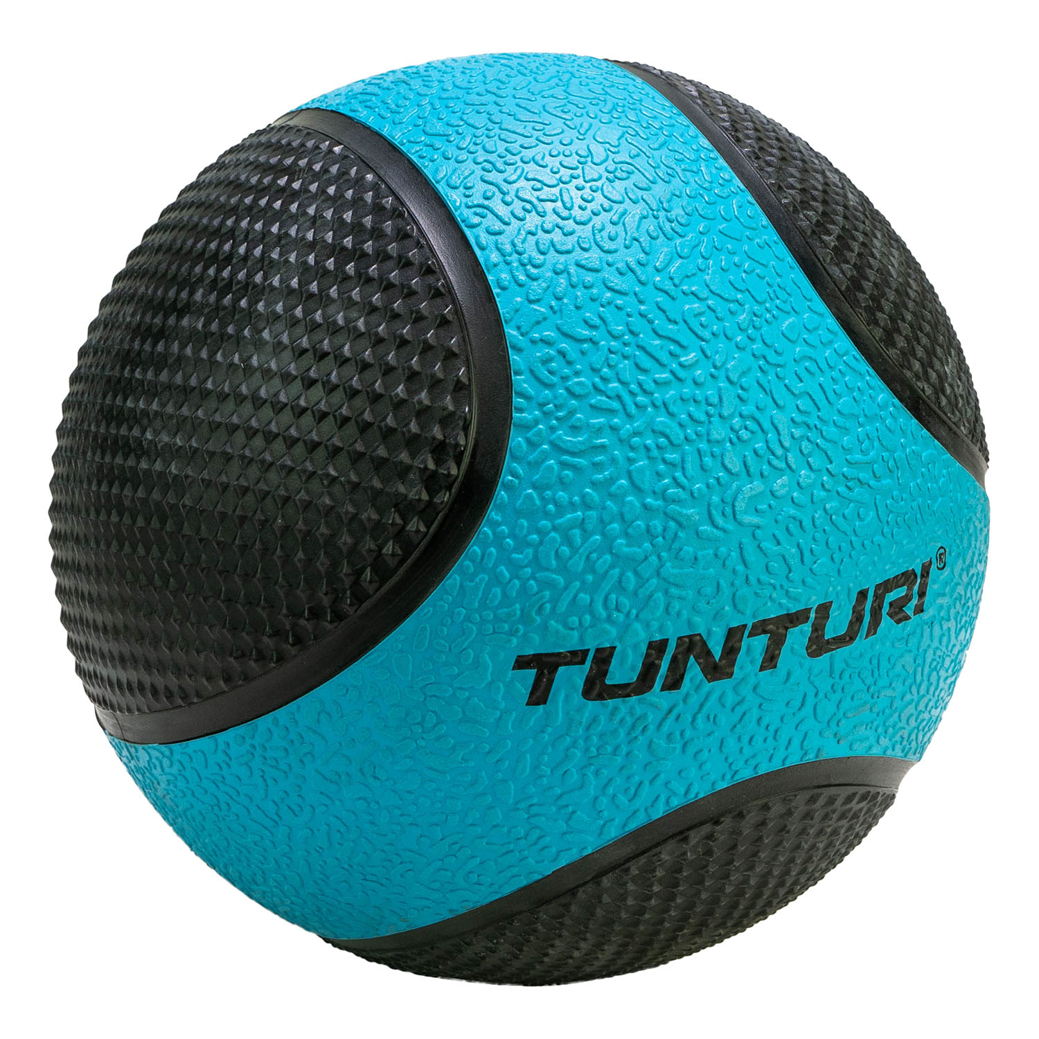 Tunturi  Medicine Ball - Medicijnbal - 4kg - Blauw/Zwart - Rubber - incl. gratis fitness app