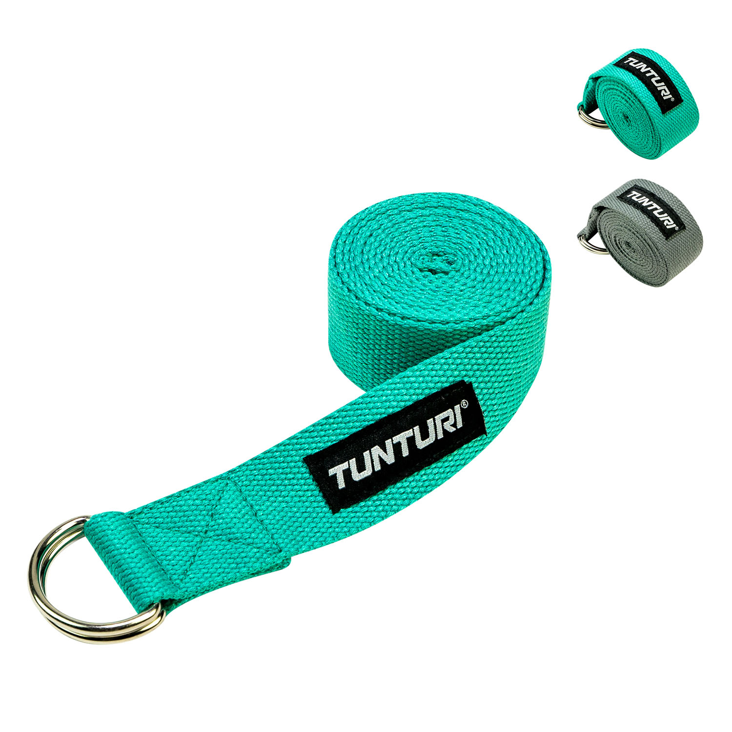 Tunturi Yoga riem - yoga straps - 200cm - Turquoise