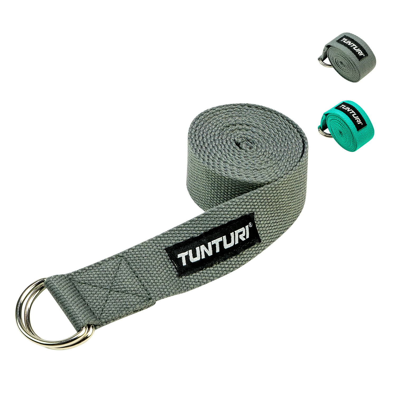 Tunturi Yoga riem - yoga straps - 200cm - Antraciet