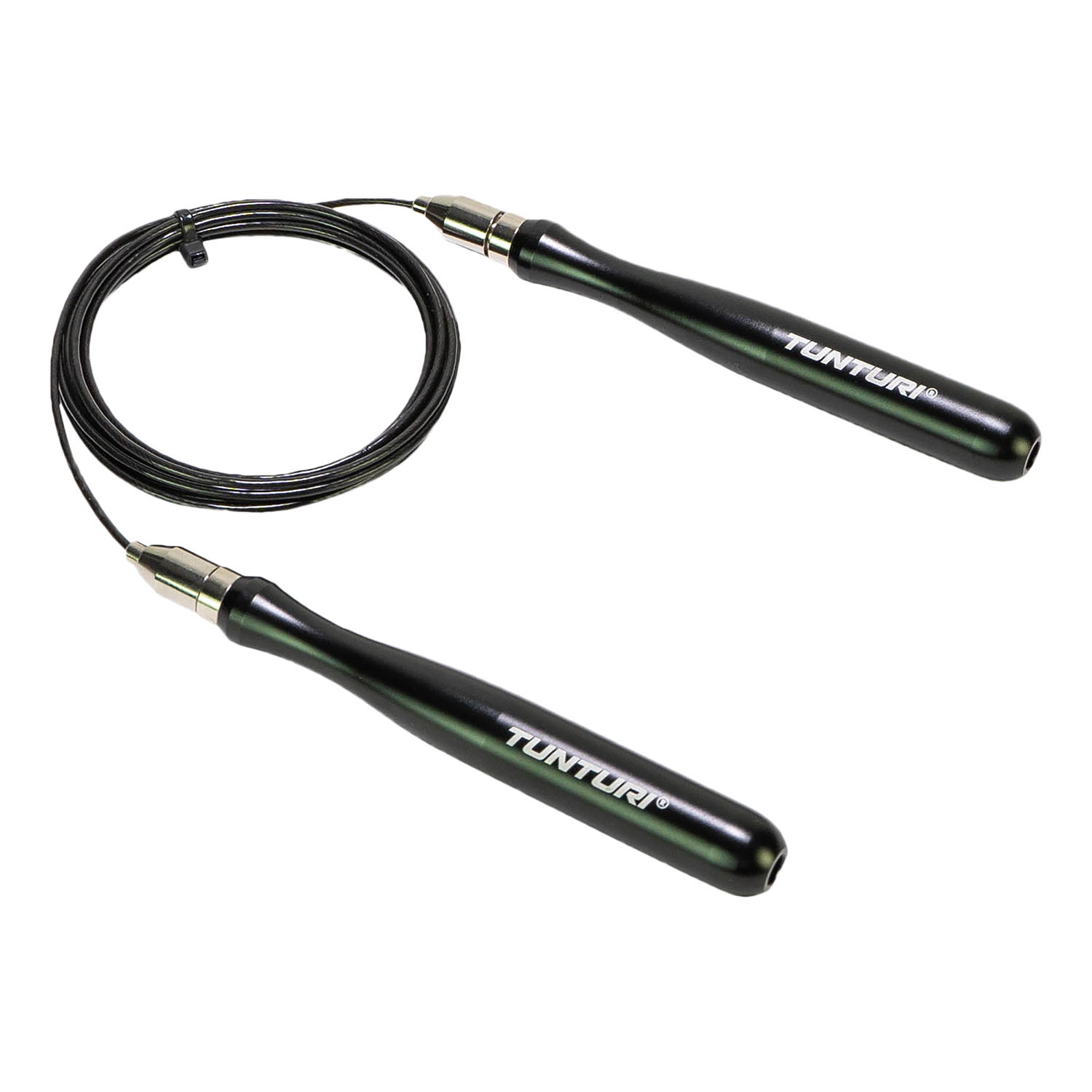 Tunturi Verstelbare springtouw Pro - speed rope - 3m- Zwart - incl. gratis fitness app