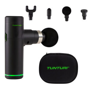 Tunturi Massage Gun Mini - Massage apparaat - Massage Pistool - Oplaadbaar - Incl. 4 opzetstukken en koffer