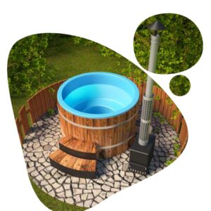 FinSpa Houtgestookte Hottub - 180 X 110CM Externe Kachel