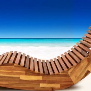 Ergonomische schommel-ligstoel Acaciahout 150 x 60 x 93 cm